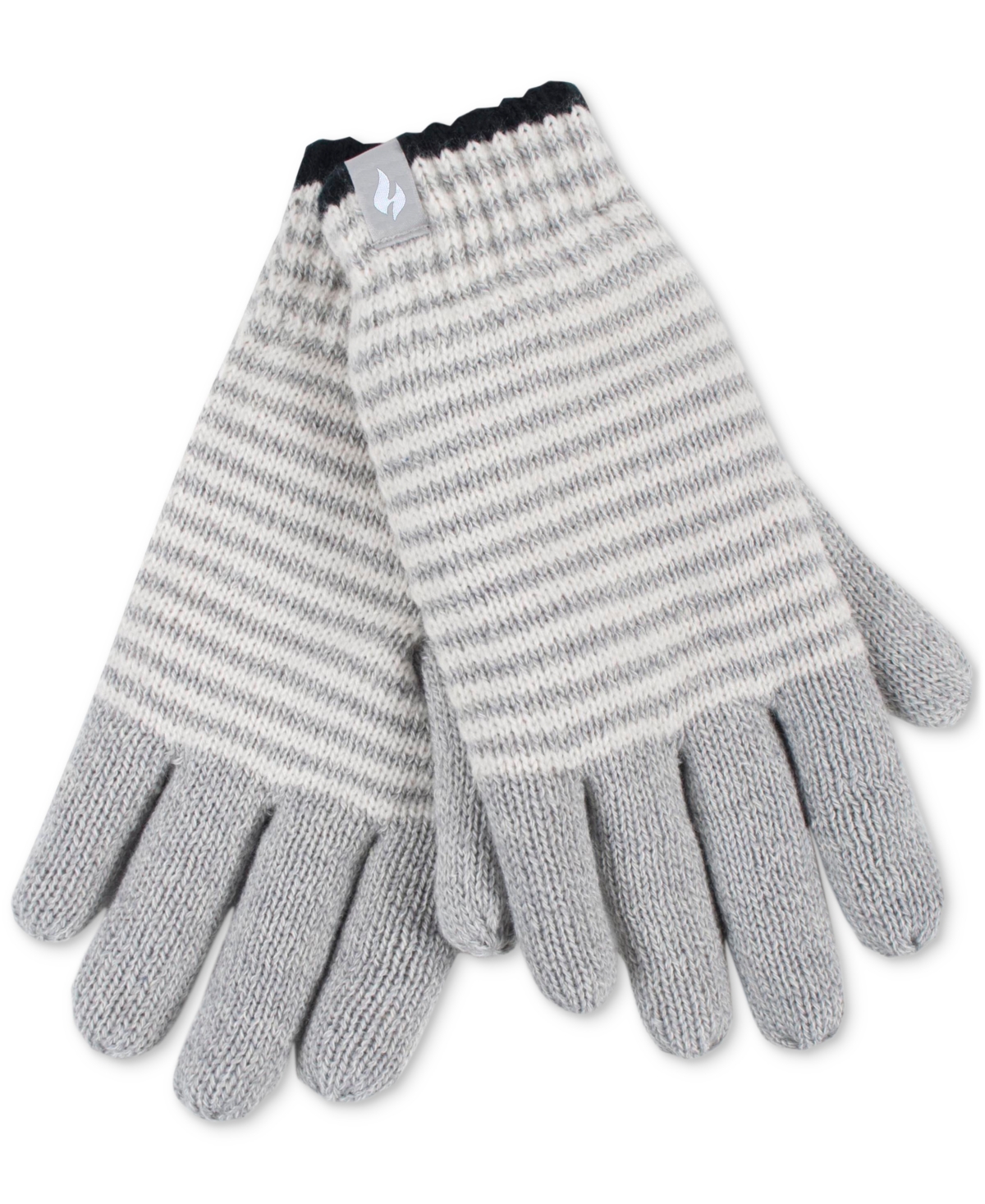 Heat Holders Oslo Striped Gloves In Cloud Grey