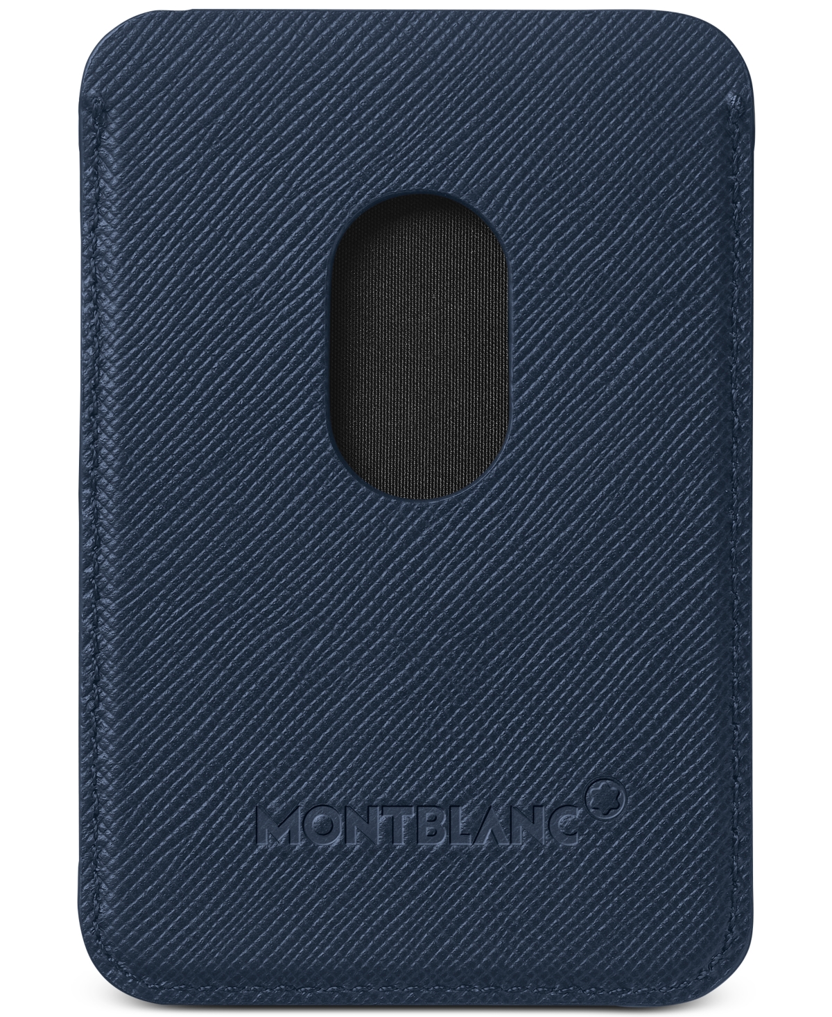 Montblanc Sartorial Leather Phone Card Wallet In Blue