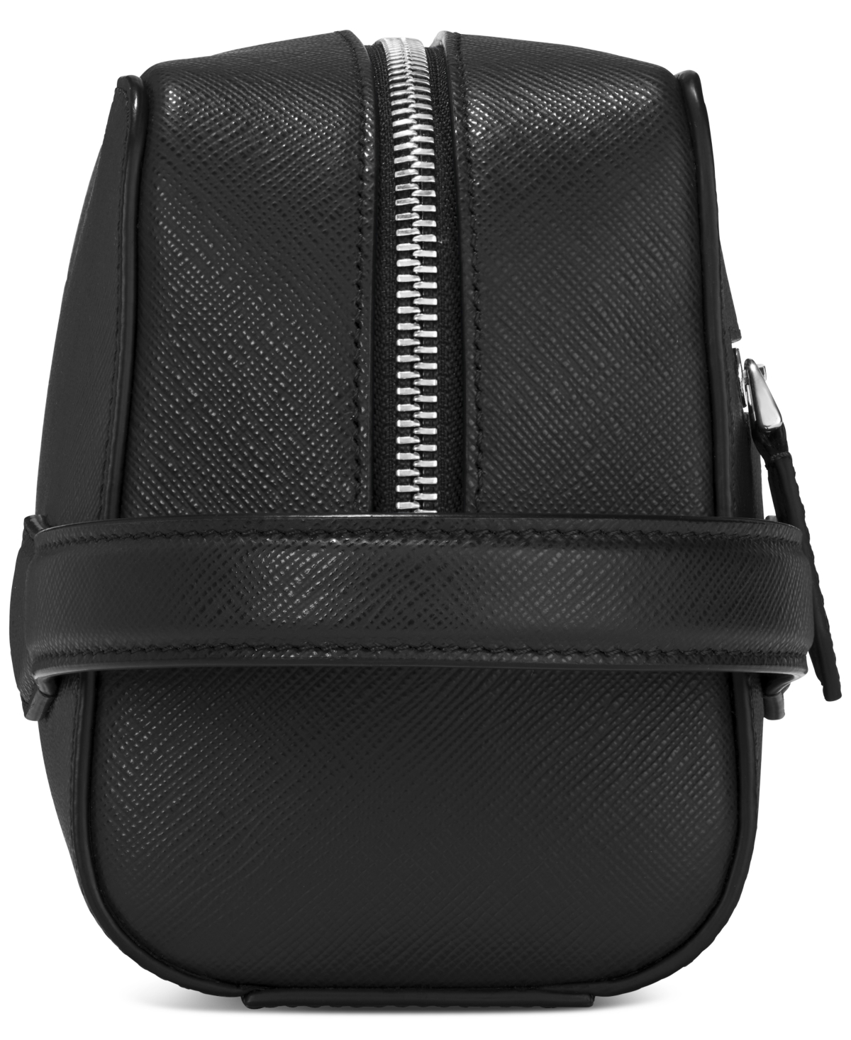 Shop Montblanc Sartorial Leather Wash Bag In Black