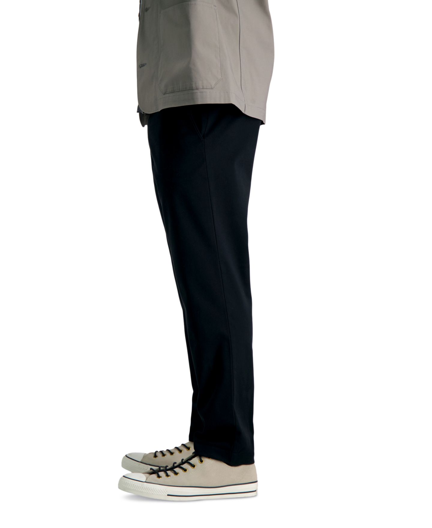 Мужские брюки Haggar Slim-Fit Life Khaki™ Comfort, цвет: Чёрный — фото 3