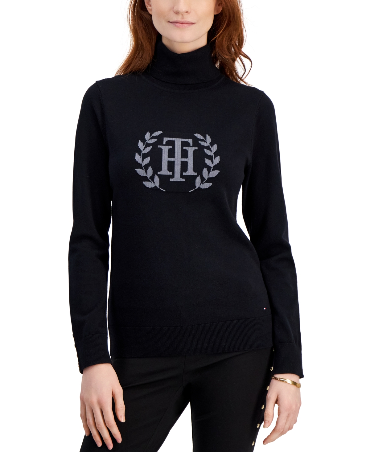 Tommy hilfiger 2025 black turtleneck
