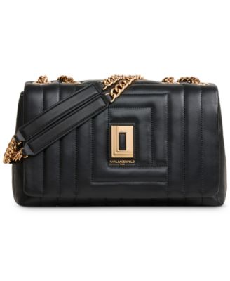 KARL LAGERFELD PARIS - Lafayette Small Leather Shoulder Bag