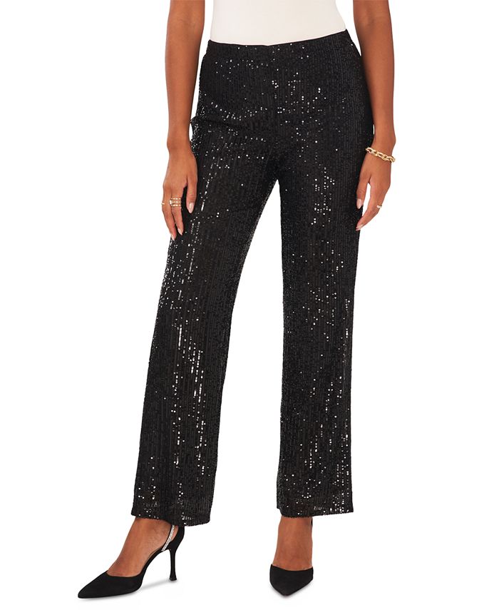 Palazzo Pants With Sequined Pocket