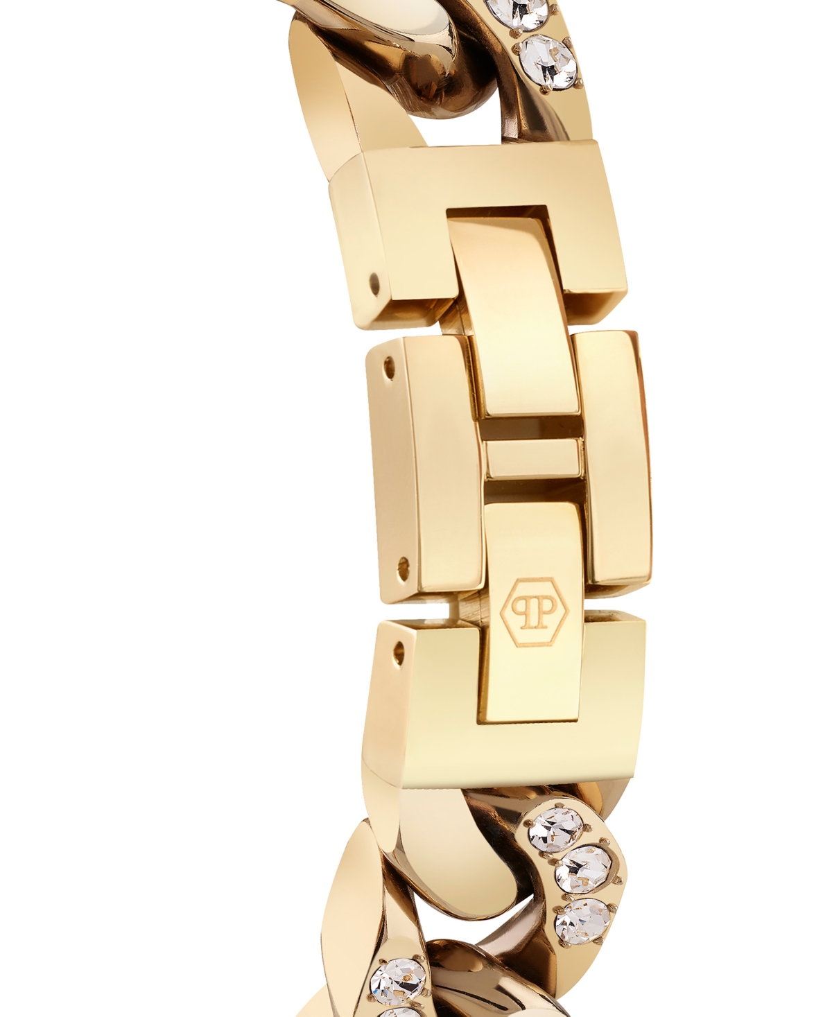Philipp Plein The Hexagon Groumette Crystal Watch In Gold