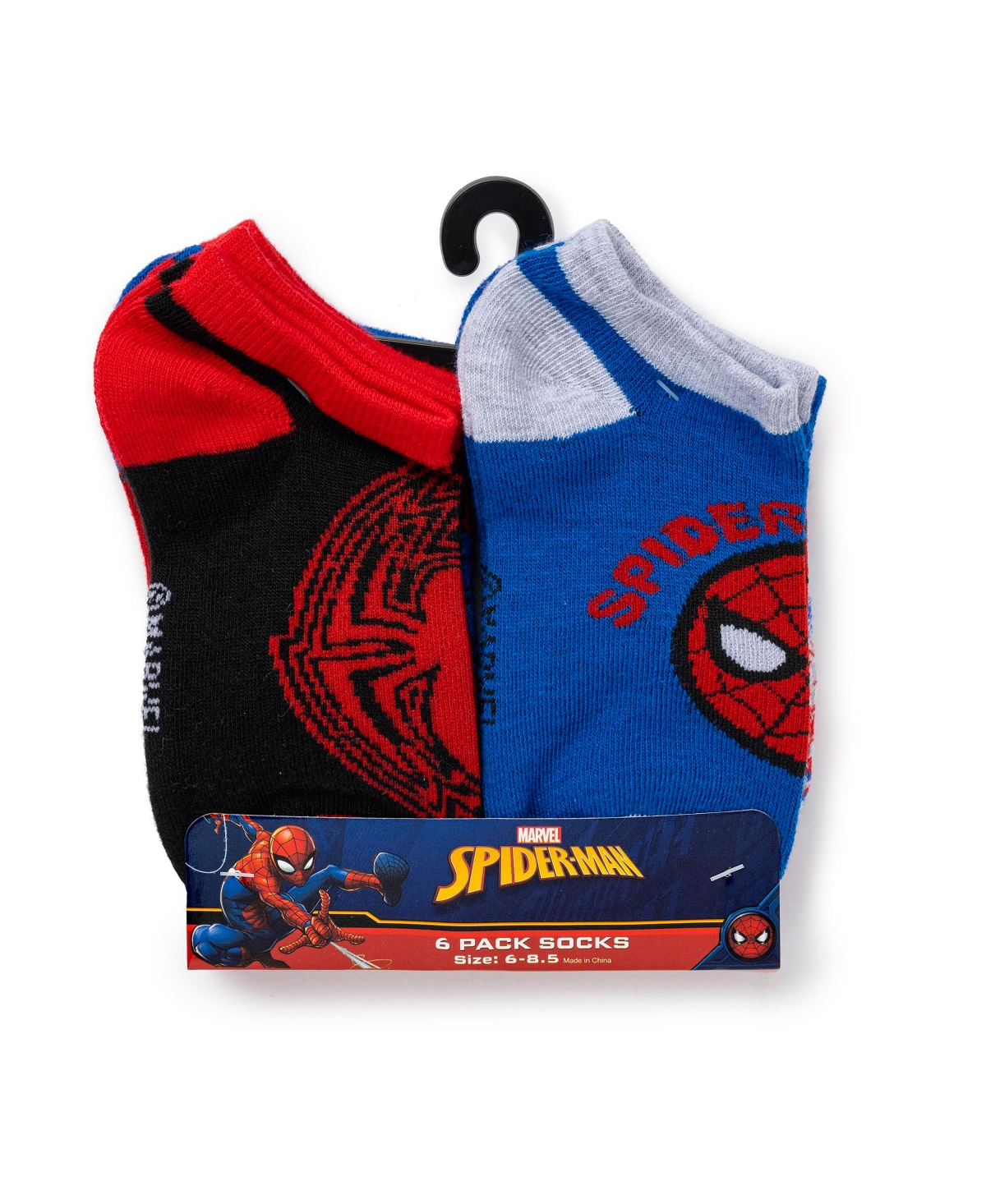 Marvel Big Boys Low Rise Socks, Pack of 6