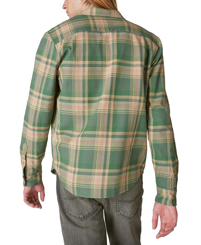 Lucky Brand Men's Plaid Chunky Twill Utility Long Sleeves Shirt - Macy's