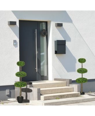 Set of 2 Artificial Plants Indoor & Outdoor Plants Boxwood Topiary