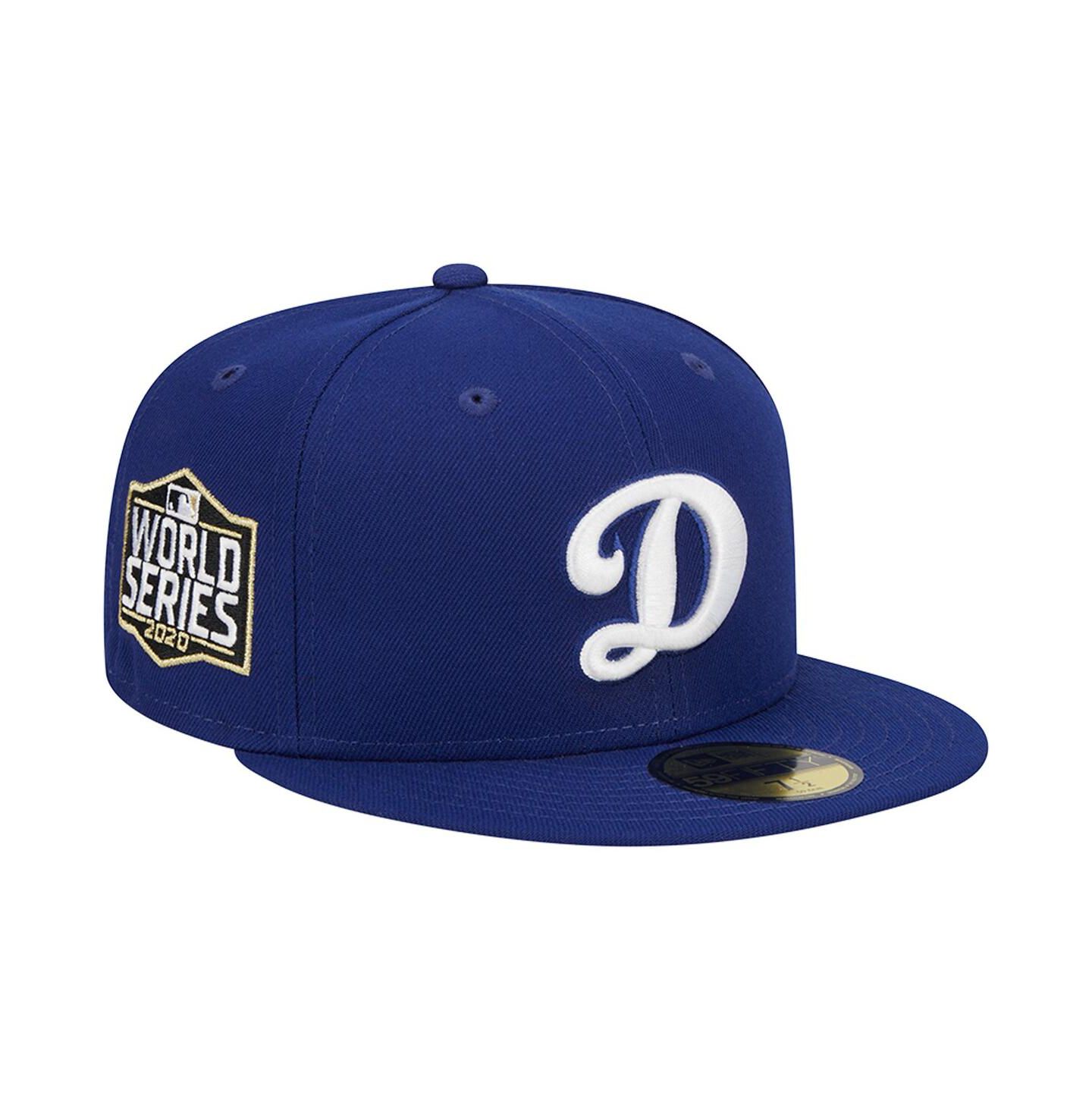 Мужская кепка New Era Royal Los Angeles Dodgers Alternate Logo 2020 World Series Team Color 59FIFTY Fitted Hat — фото 2