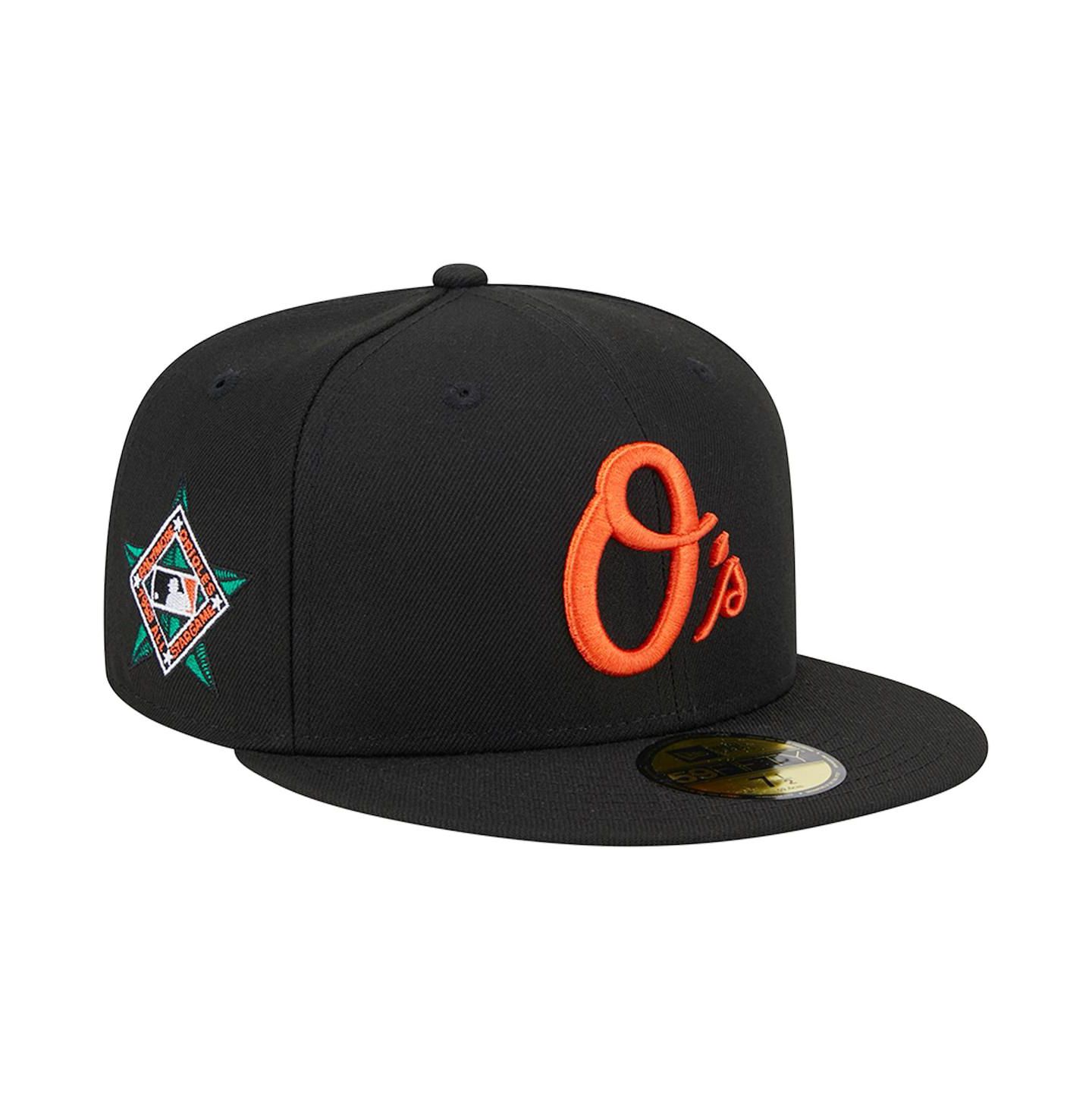 Мужская кепка New Era Black Baltimore Orioles Alternate Logo 1993 MLB All-Star Game Team Color 59FIFTY Fitted Hat — фото 2