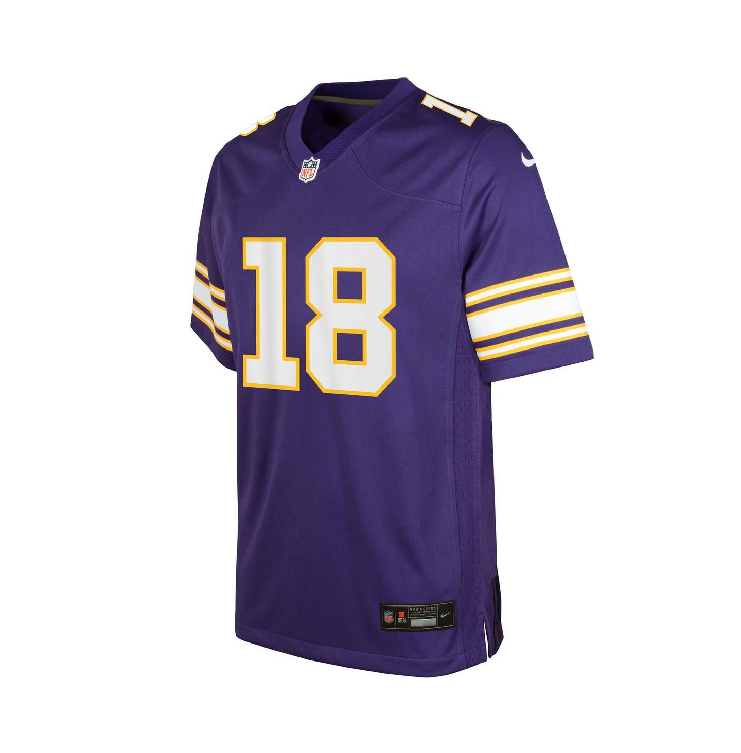 Детская игровая джерси Nike Justin Jefferson Minnesota Vikings Classic, Purple — фото 3