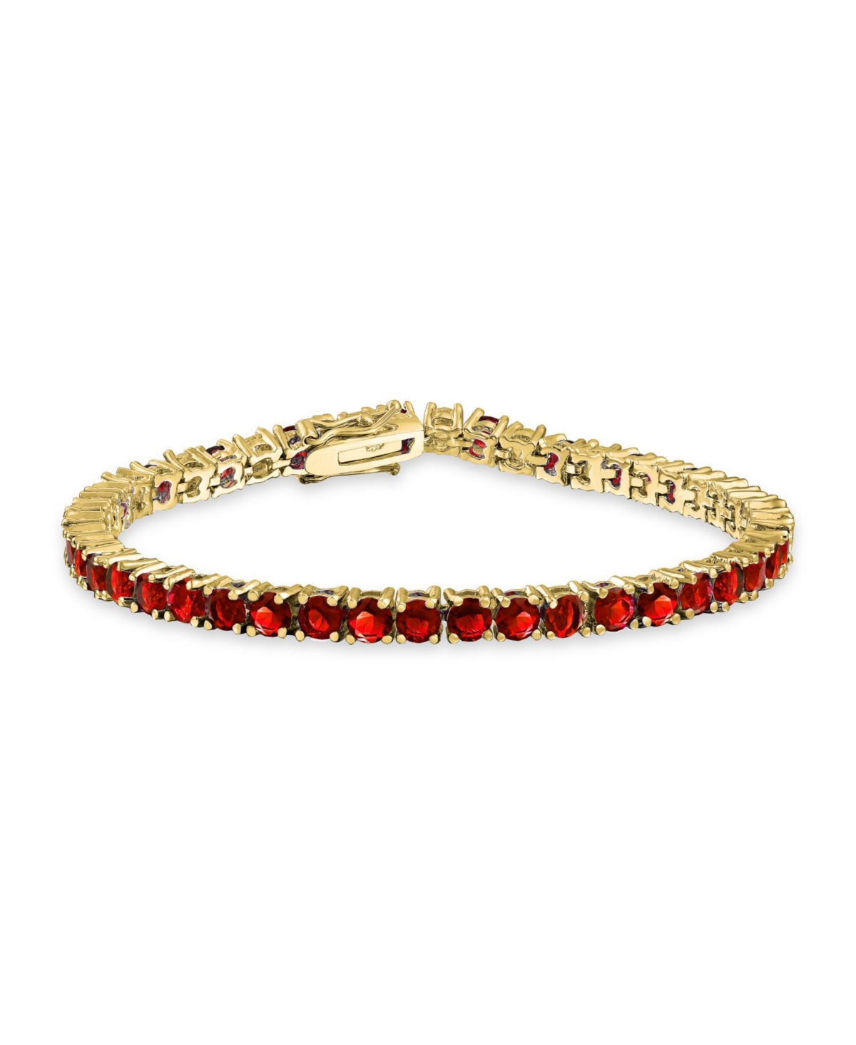 Bling Jewelry 12.00 Ct Prong Basket Set Solitaire Round Cubic Zirconia Cz Tennis Bracelet For Women Prom Gold Plated