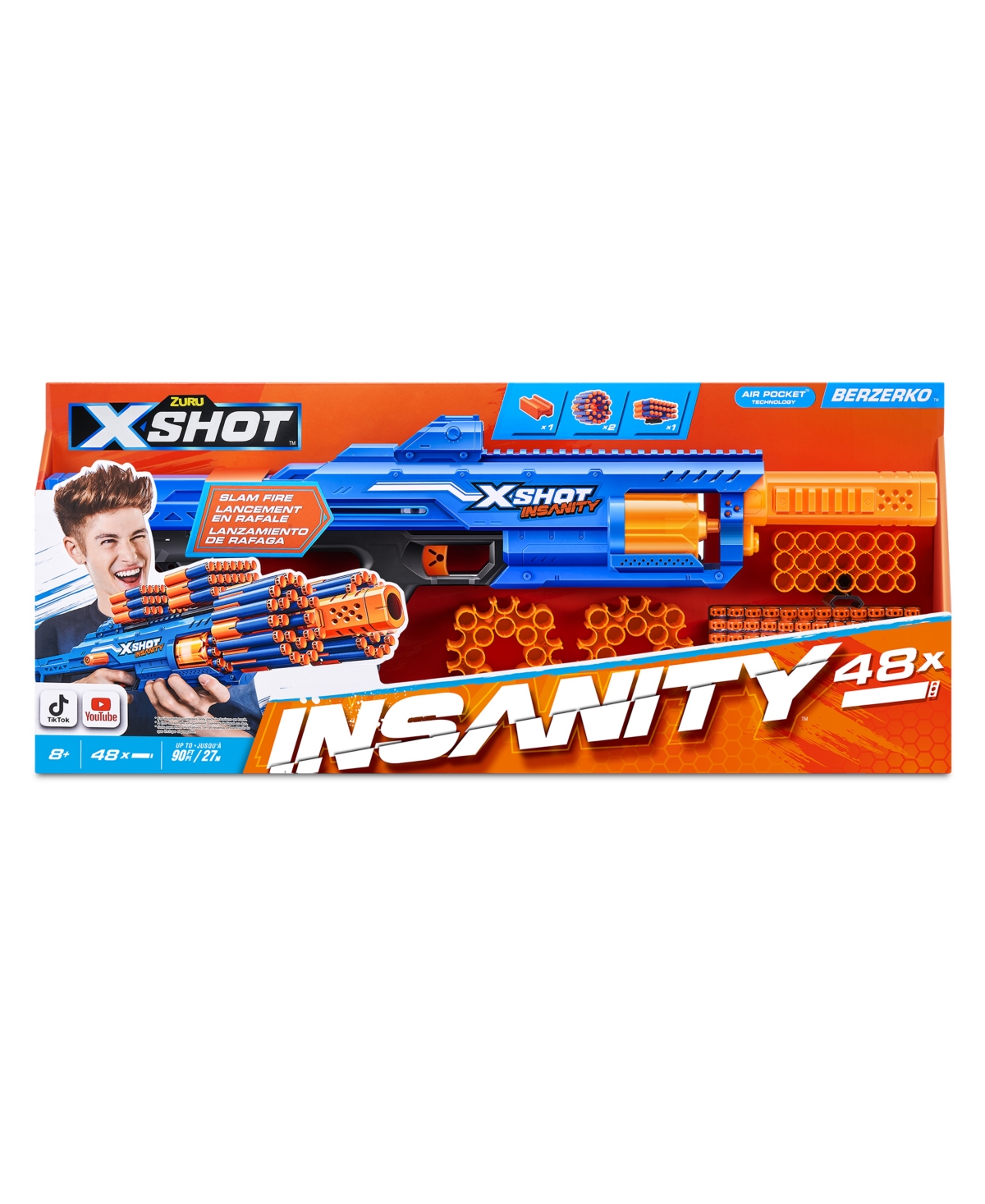 X-Shot Insanity Series 1 Berzerko 8 Shot, 48 Darts