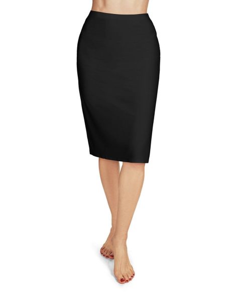 Женская юбка MeMoi Seamless High-Waisted Bonded Full Slip, цвет: Чёрный