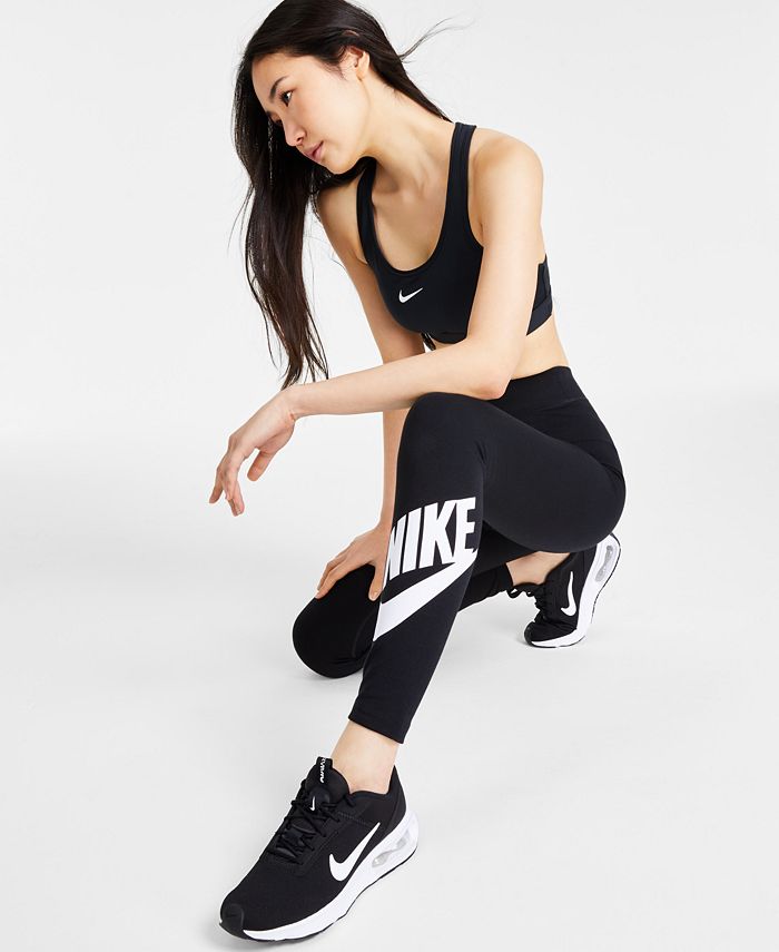 Nike Sportswear Women's Black Swoosh High Rise Leggings