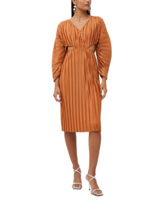 French Connection - Women's Regi Pleated Cutout Midi Dress
