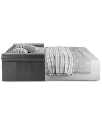 Elsher 85" Leather Sleeper Sofa