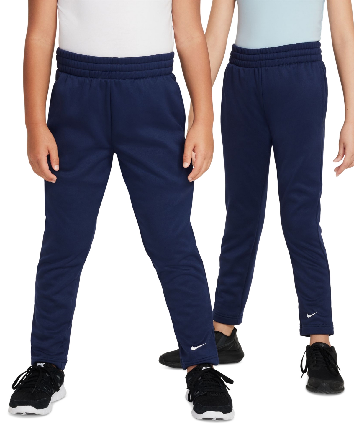 Shop Nike Big Kids Multi Therma-fit Open-hem Training Pants In Midnight Navy
