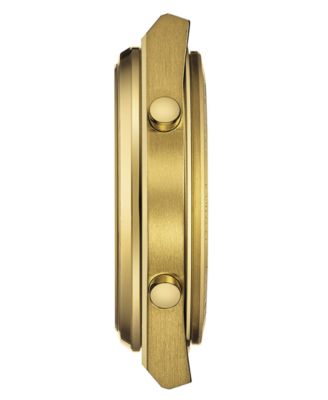 Men's Digital PRX Gold PVD Stainless Steel Bracelet Watch 40mm