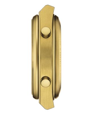 Unisex Digital PRX Gold PVD Stainless Steel Bracelet Watch 35mm