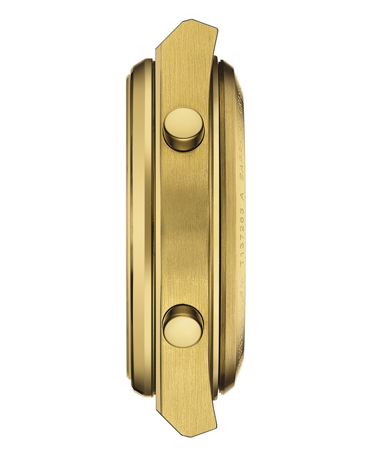 Shop Tissot Unisex Digital Prx Gold Pvd Stainless Steel Bracelet Watch 35mm