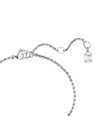 Rhodium-Plated Mixed Crystal Link Bracelet