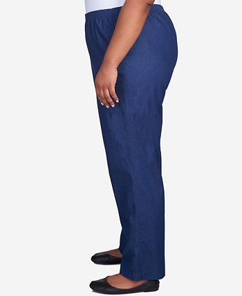 Alfred dunner pull hot sale on jeans plus size