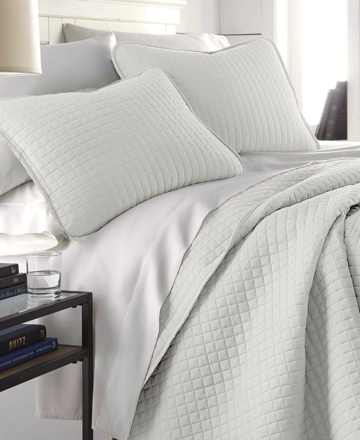 Southshore Fine Linens Oversized Lightweight 2-pc. Quilt Set, Twin In Light Grey