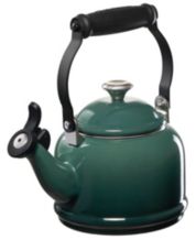 Caraway Home Cream Stovetop Whistling Tea Kettle with Gold