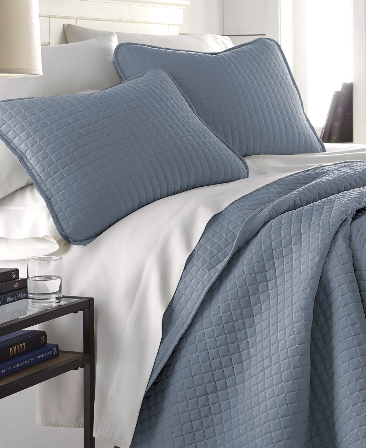 Southshore Fine Linens Oversized Lightweight 2-pc. Quilt Set, Twin In Slate Blue