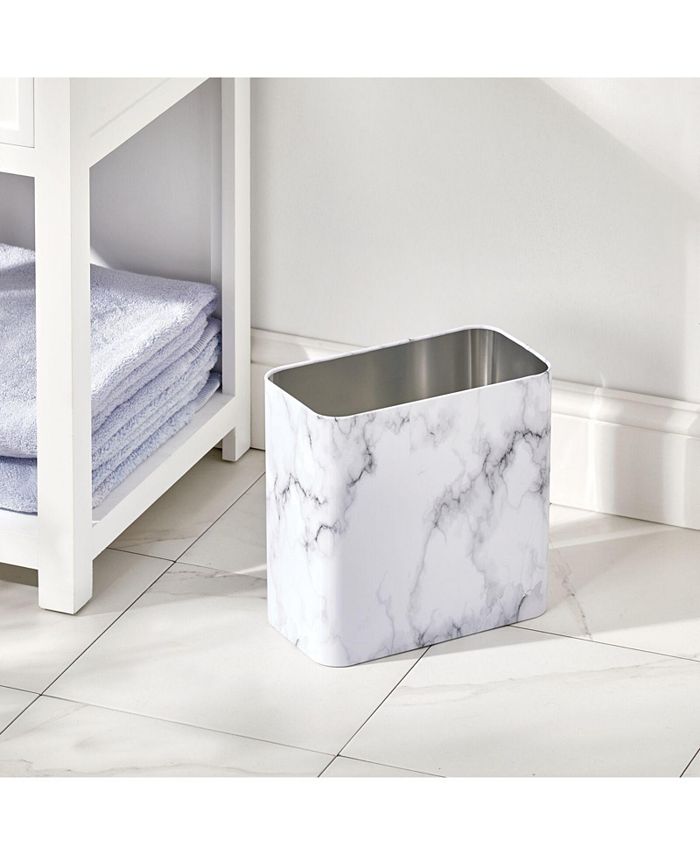 mDesign Metal 2.4 Gal. Bathroom Trashcan Wastebasket Garbage Bin Macy's