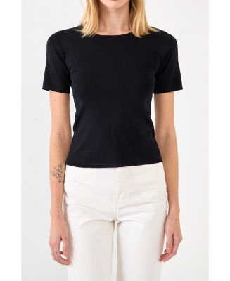 endless rose Women's Back Cut-out Detail Knit Top - Macy's