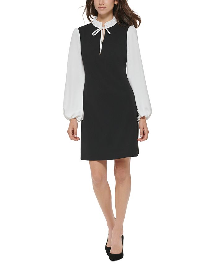 Macy's tommy hilfiger black clearance dress