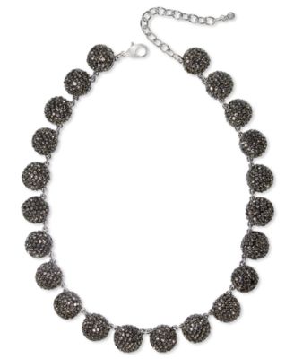On 34th - Pav&eacute; Fireball All Around Necklace