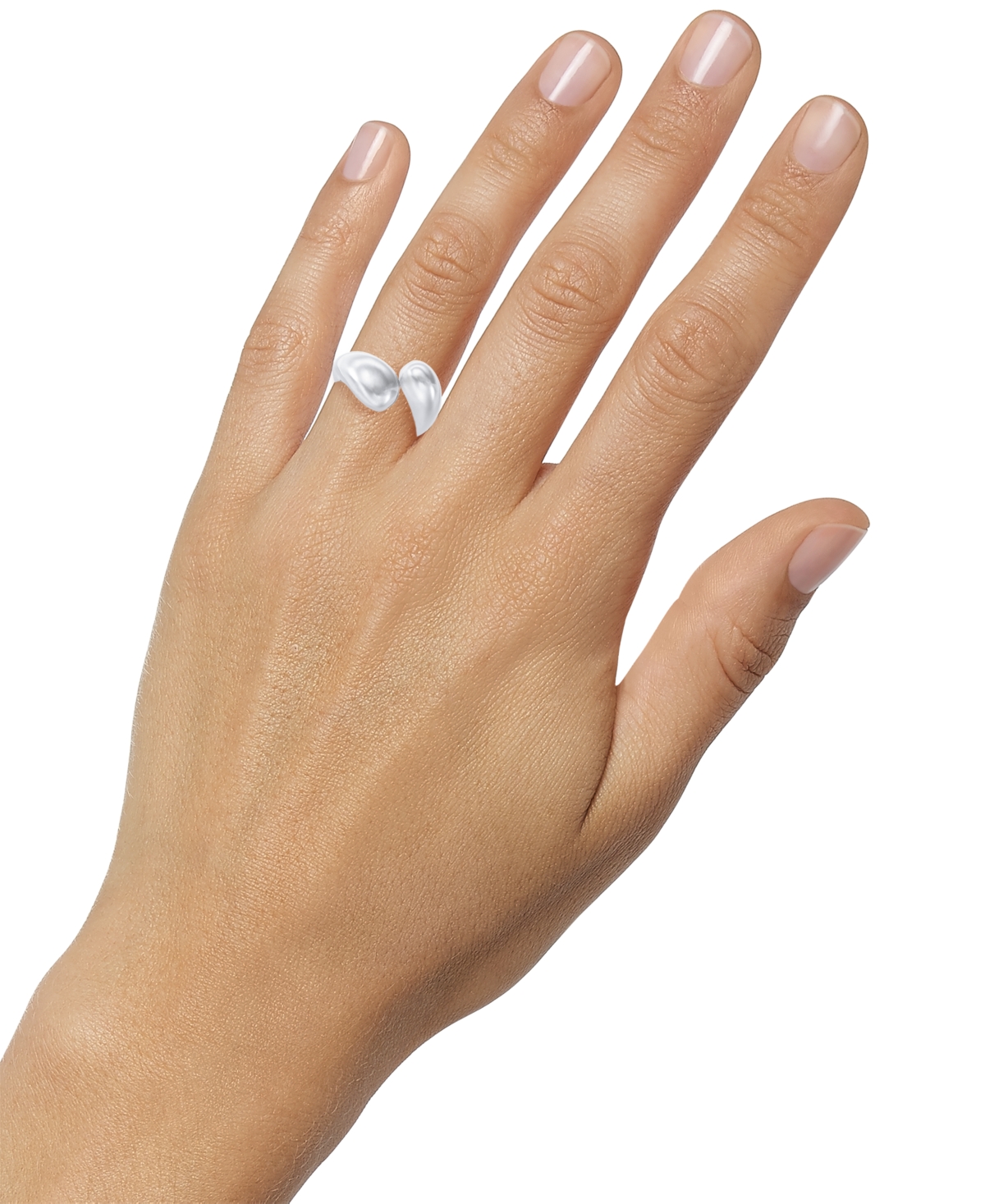 ON 34TH SILVER-TONE BYPASS RING, CREATED FOR MACY'S 