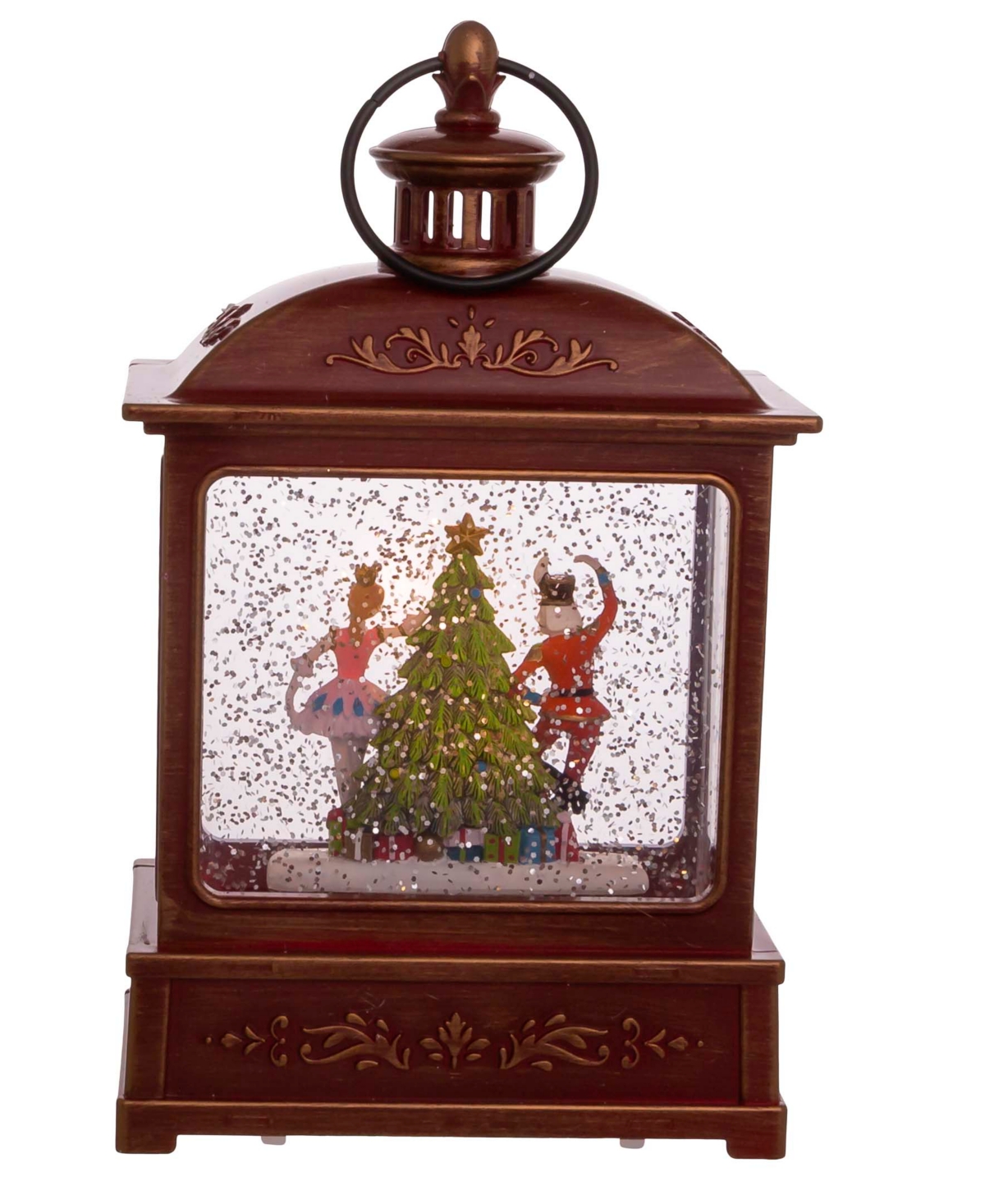 Kurt Adler 8" Battery-operated Lit Nutcracker Swirl Water Lantern In Multicolored
