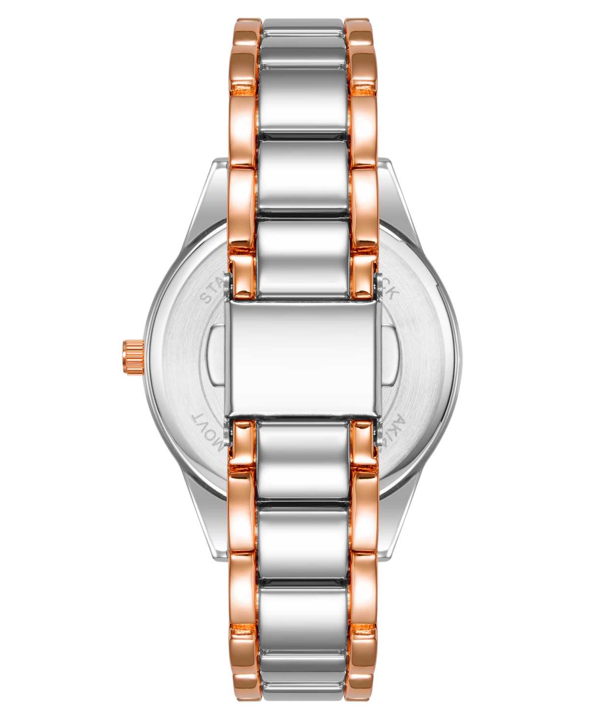 Anne Klein Women's Three Hand Quartz Silver-tone and Rose Gold-tone Alloy Bracelet Watch, 36mm - Silver-Tone-Rose Gold-Tone
