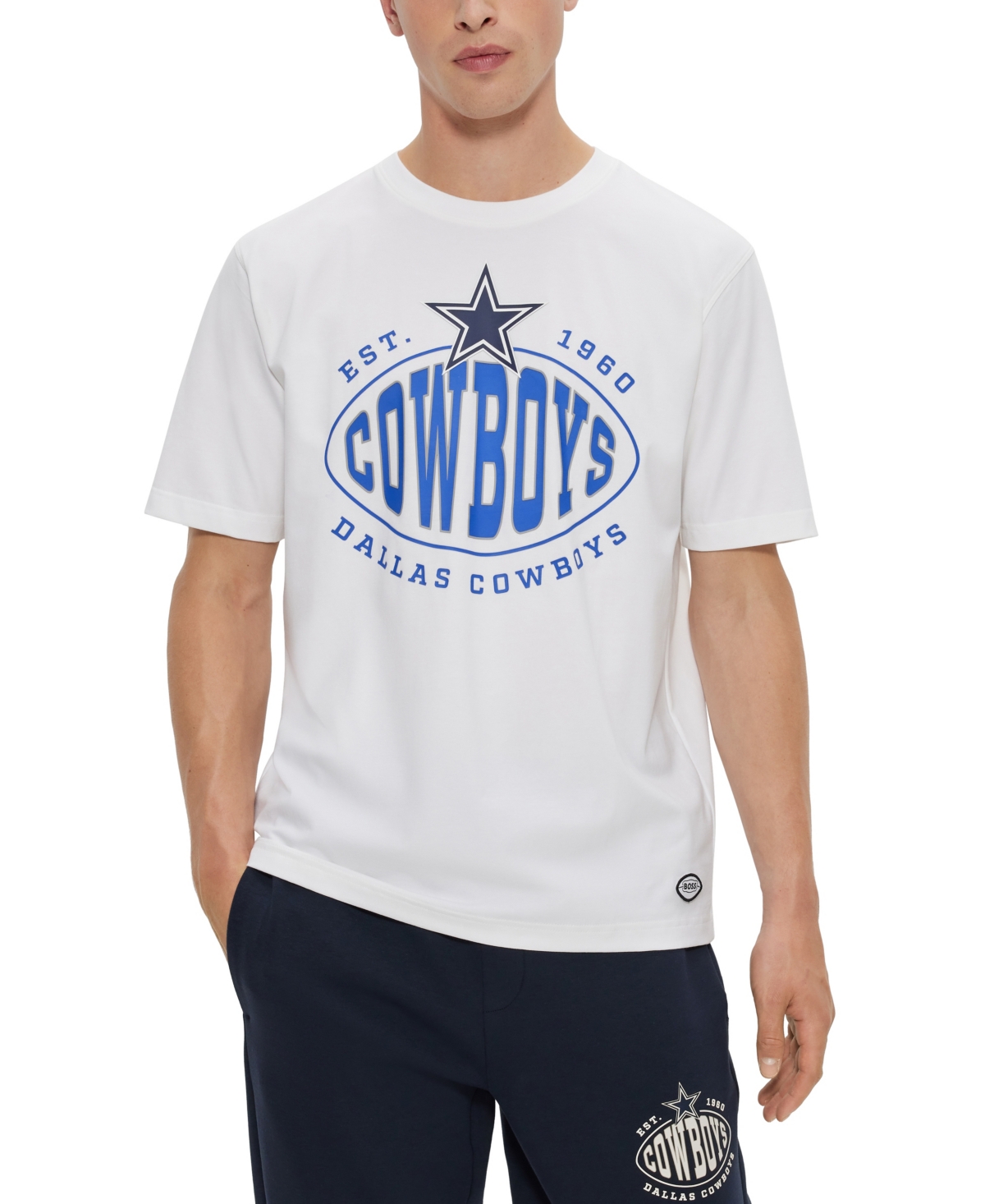 Shop Hugo Boss Boss By  Men's Boss X Nfl Dallas Cowboys T-shirt In White