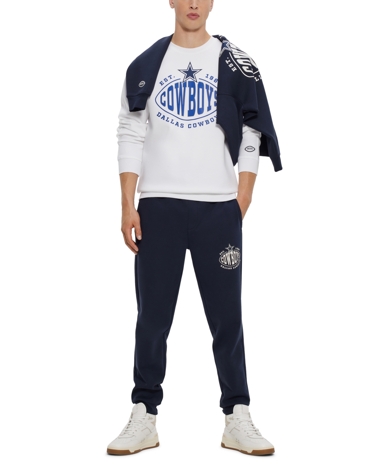 Shop Hugo Boss Boss By  Men's Boss X Nfl Sweatshirt In White