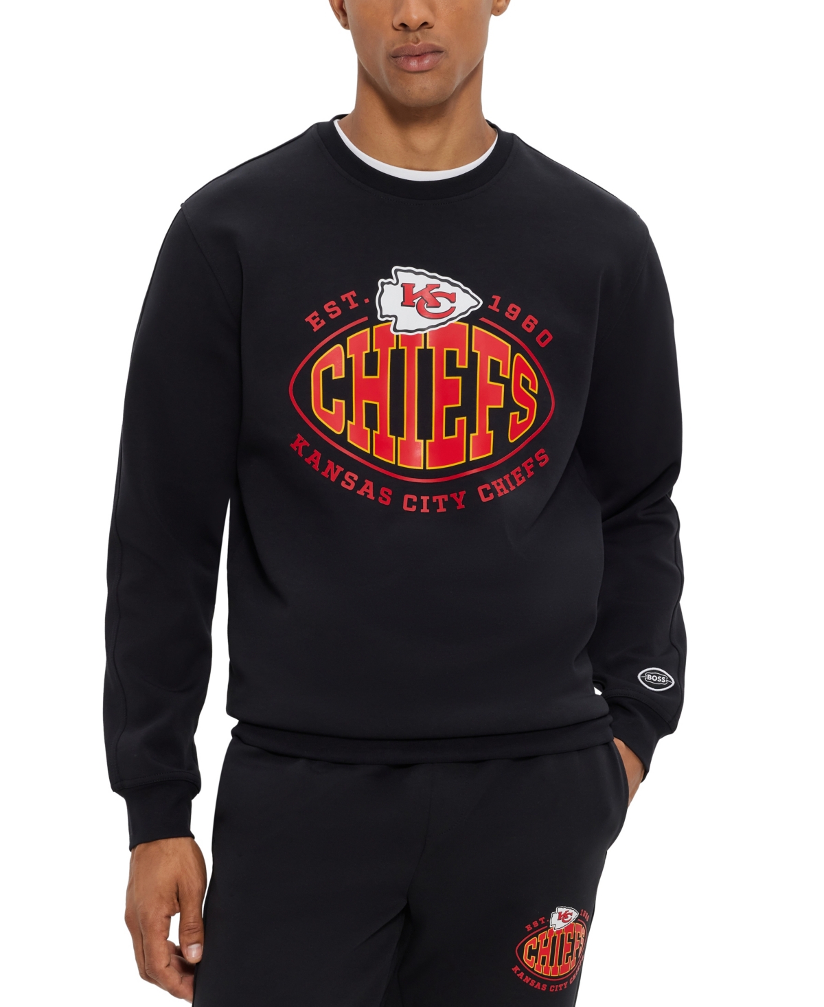 Hugo Boss Boss By  Men's Boss X San Francisco 49ers Nfl Sweatshirt In Charcoal