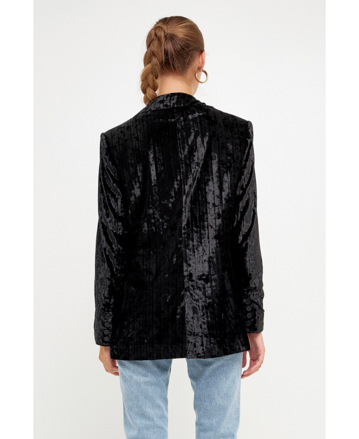endless rose Women's Oversized Velvet Blazer