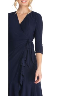 Women's Whimsy Ruffled Midi Wrap Dress
