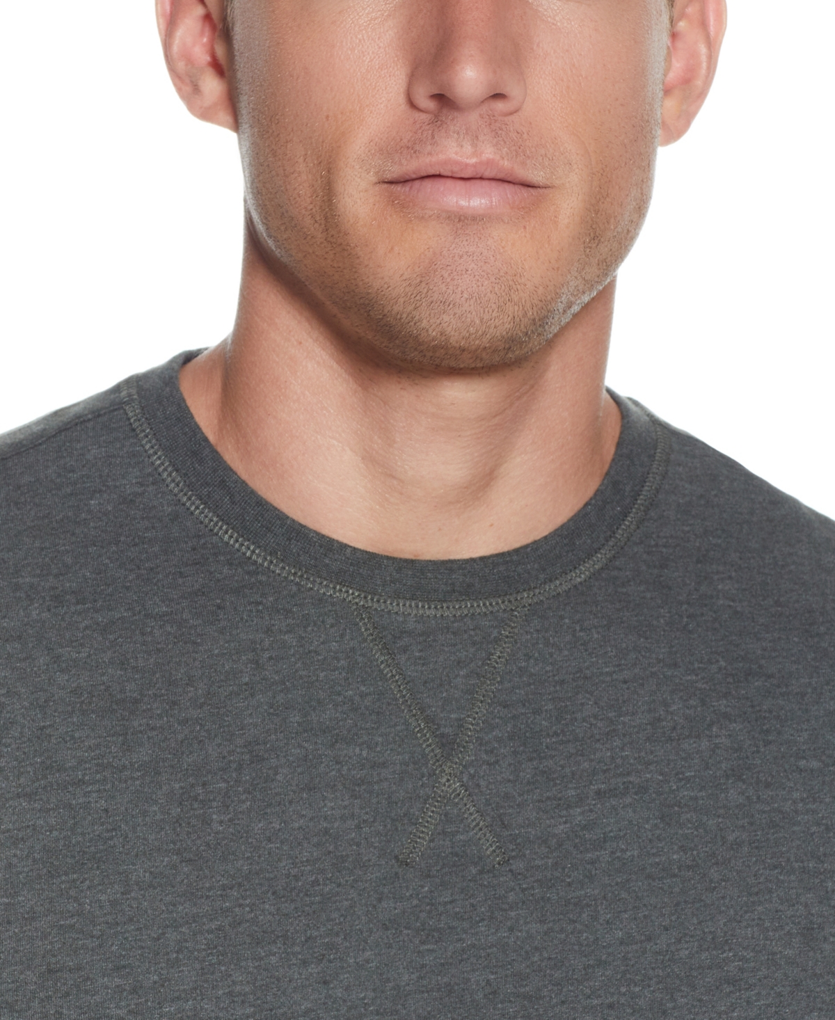 Weatherproof Vintage Men's Long Sleeved Brushed Jersey Crew Neck T-shirt