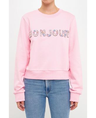 endless rose Women's Lettering Beads Sweatshirt - Macy's