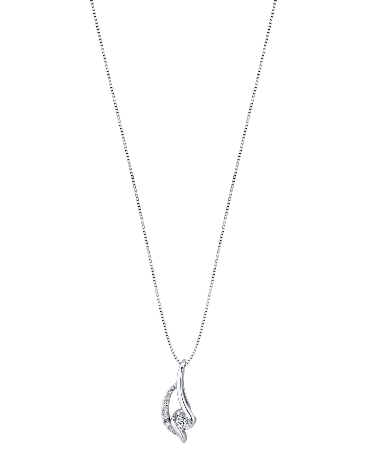 Sirena Diamond Twist Pendant Necklace (3/8 ct. t.w.) in 14k- White Gold