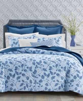 Charter Club Aviary Duvet Cover Sets Created For Macys Bedding In Blue