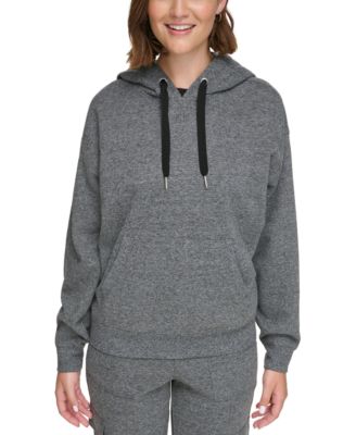 Calvin Klein Women's Oversized Fleece Logo Hoodie - Macy's