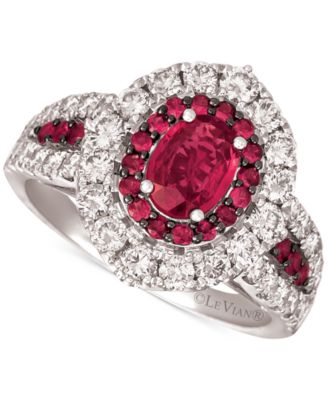 Ruby (1-1/5 ct. t.w.) & Diamond (1-1/4 ct. t.w.) Ring in 14k Rose Gold (Also available in Yellow Gold or White Gold)