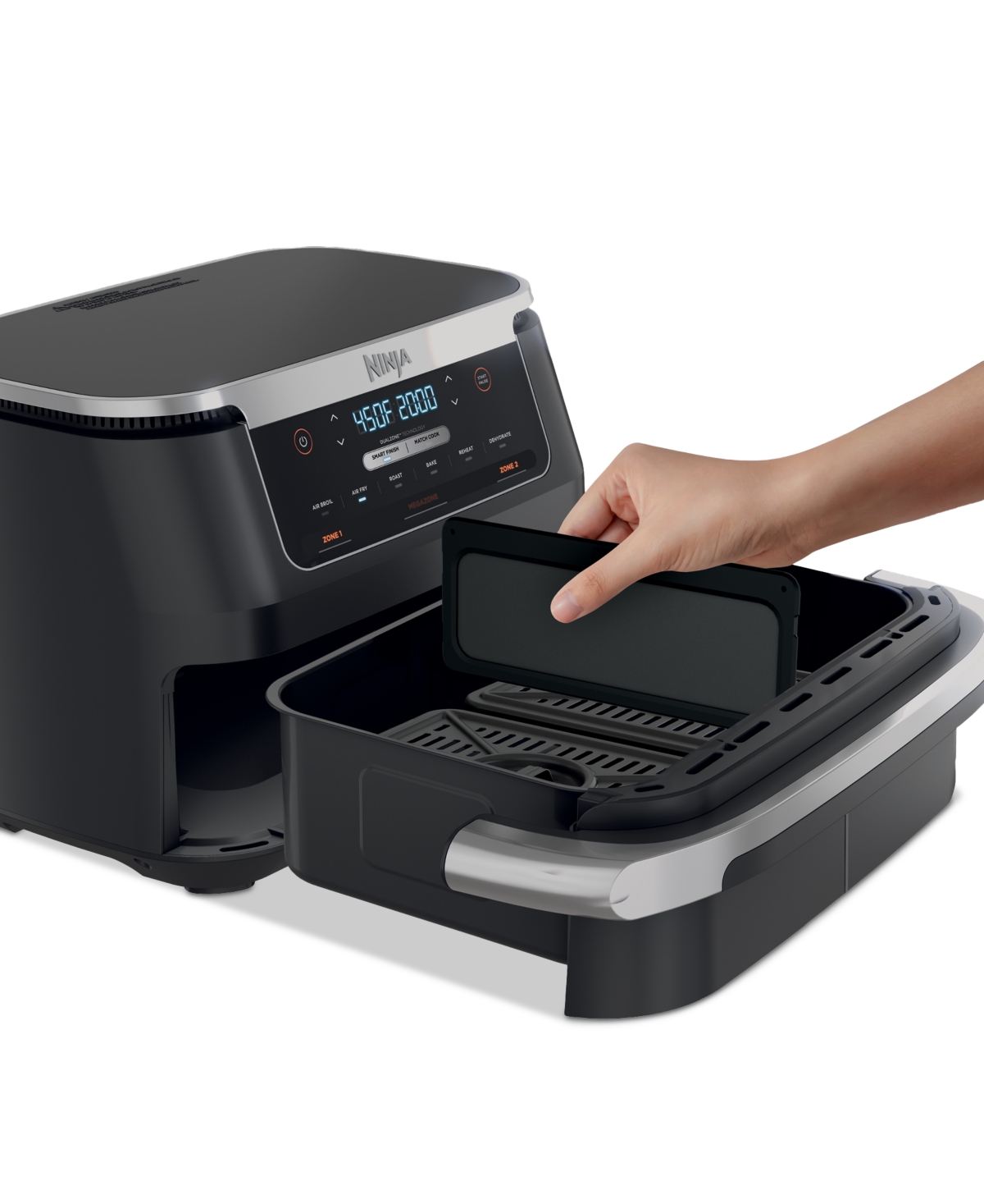 Ninja Foodi Dualzone Flexbasket Air Fryer With 7-quart Megazone In Black