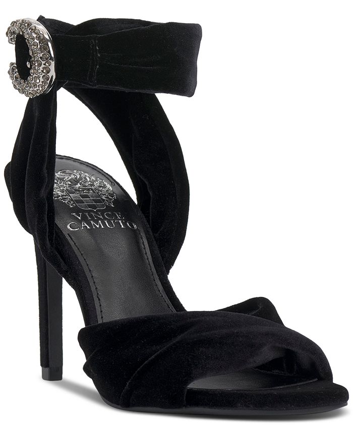 Vince Camuto Women's Anyria Jeweled Ankle-Strap Dress Sandals - Macy's