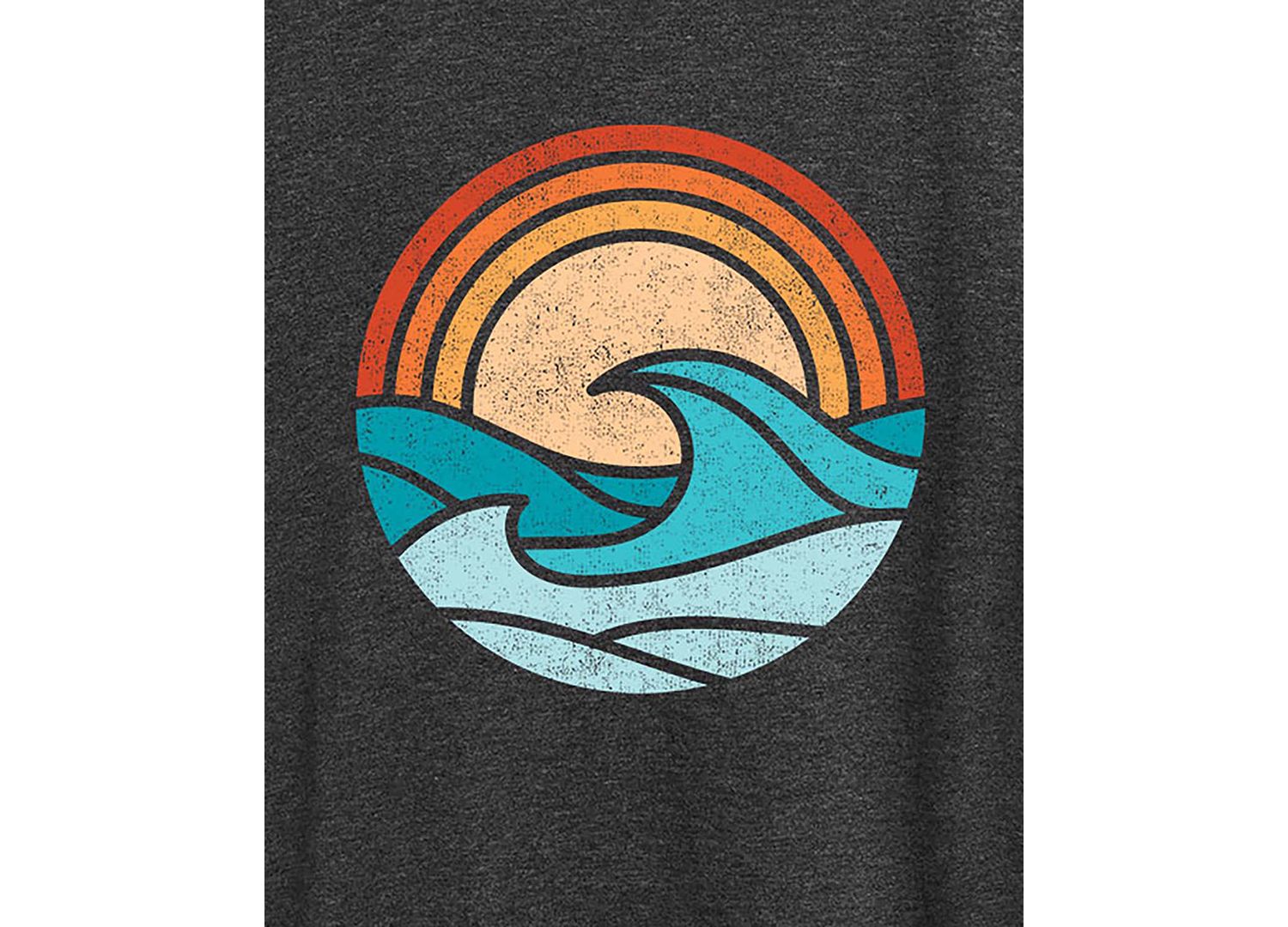 Trendy Plus Size Beach Waves Graphic T-Shirt